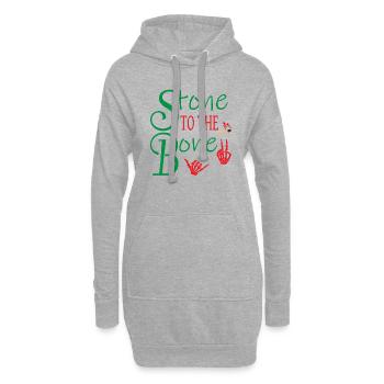 Stone to the bone Pierre à l'os grande notion âme - Sweat-shirt à capuche long Femme - gris chiné - Devant