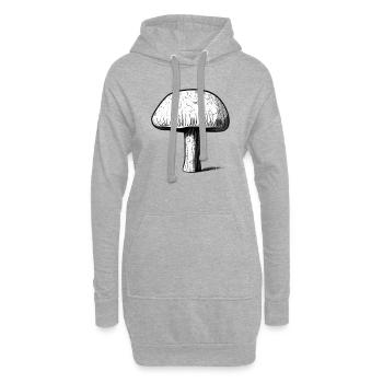 Champignons Champignons Vénéneux Mycologie Terreuse Naturelle 12 - Sweat-shirt à capuche long Femme - gris chiné - Devant