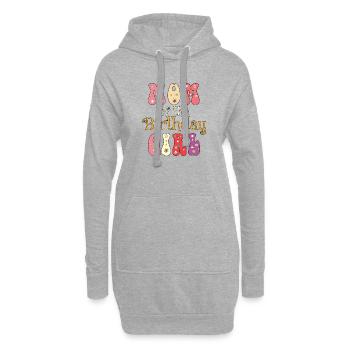 Maman de la fille d’anniversaire, cadeau d’anniversaire - Sweat-shirt à capuche long Femme - gris chiné - Devant