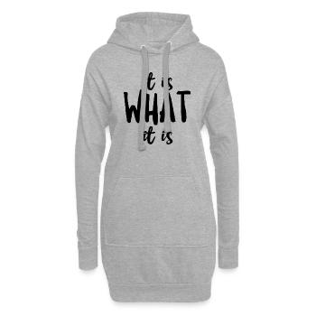 C’est ce que c’est - Sweat-shirt à capuche long Femme - gris chiné - Devant