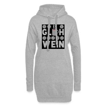 Glühwein - Hoodie-Kleid - Grau meliert - Vorne