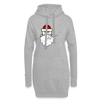 Santa hohoho - Hoodie-Kleid - Grau meliert - Vorne