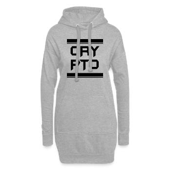 Bitcoin Trading Crypto Aktien - Hoodie-Kleid - Grau meliert - Vorne