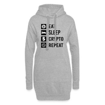 Bitcoin Trading Crypto Aktien - Hoodie-Kleid - Grau meliert - Vorne