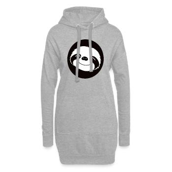Mignon paresseux Kawaii Cartoon Animal Love 2 - Sweat-shirt à capuche long Femme - gris chiné - Devant