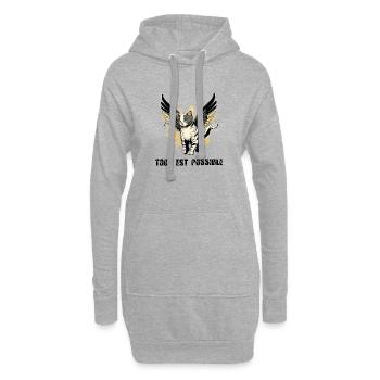 Tout est possible - Sweat-shirt à capuche long Femme - gris chiné - Devant