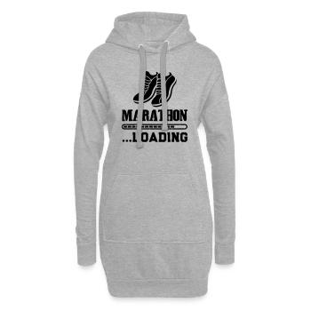 marathon loading - Hoodie-Kleid - Grau meliert - Vorne