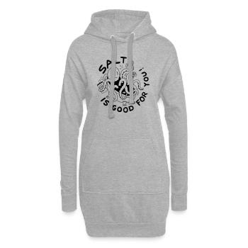Salt is good for you - Sweat-shirt à capuche long Femme - gris chiné - Devant