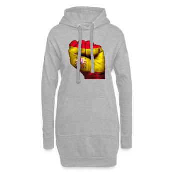Fist Espagne - Sweat-shirt à capuche long Femme - gris chiné - Devant