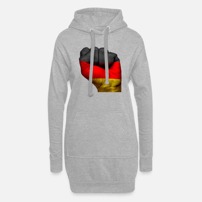 Faust Deutschland - Hoodie-Kleid - Grau meliert