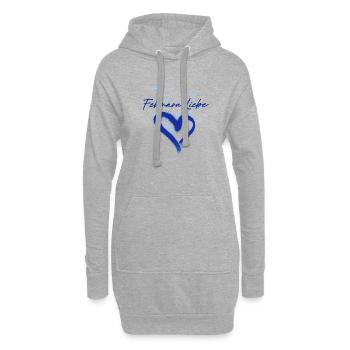 Fehmarn,mouettes,ancres,troupeau d’oiseaux - Sweat-shirt à capuche long Femme - gris chiné - Devant