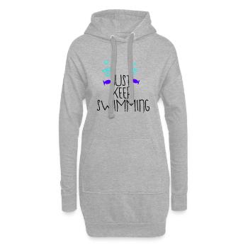 Just Keep Swimming - un design pour tout le monde! - Sweat-shirt à capuche long Femme - gris chiné - Devant