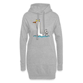 Entenkönig - Hoodie-Kleid - Grau meliert - Vorne