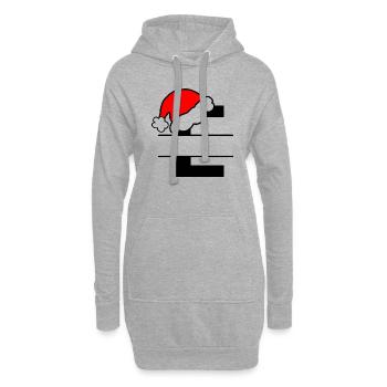 Weihnachtsalphabet Buchstabe E zum Personalisieren - Hoodie-Kleid - Grau meliert - Vorne