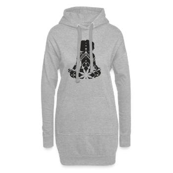 Yoga Méditation Mandala - Sweat-shirt à capuche long Femme - gris chiné - Devant