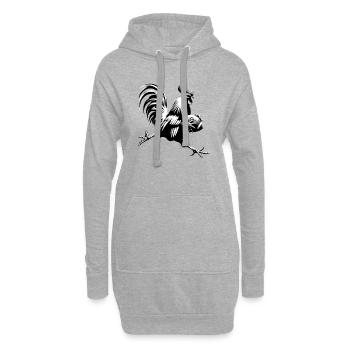 Hahn spielt American Football eNFLAmed - Hoodie-Kleid - Grau meliert - Vorne