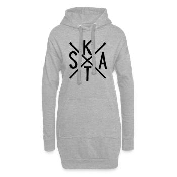Skat - Hoodie-Kleid - Grau meliert - Vorne