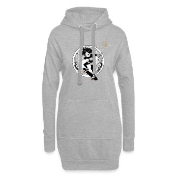 LE SKATEBOARD, MON SPORT, MA PASSION - Sweat-shirt à capuche long Femme - gris chiné - Devant
