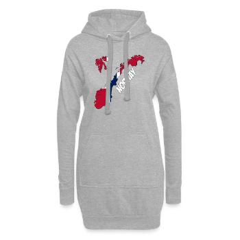 Norwegen - Hoodie-Kleid - Grau meliert - Vorne