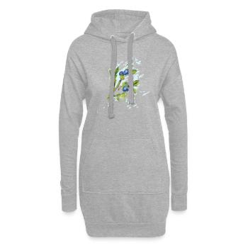 myrtille - Sweat-shirt à capuche long Femme - gris chiné - Devant