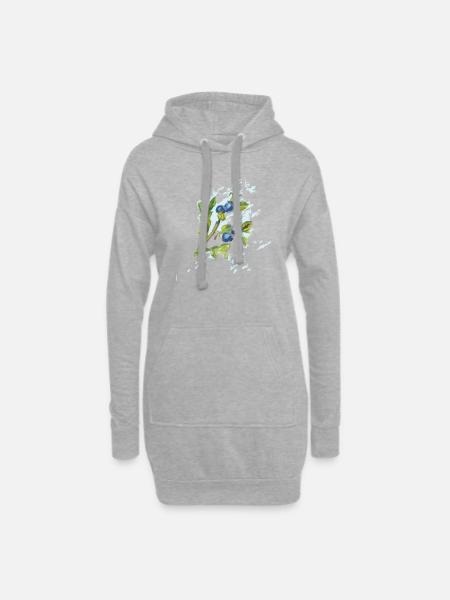 heidelbeere - Hoodie-Kleid - Grau meliert