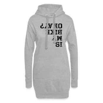 Mon vélo est-il en bon état ? Dire Bicyclette - Sweat-shirt à capuche long Femme - gris chiné - Devant