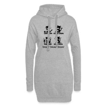 Chipi Chipi Chapa Chapa Dubi Dubi Daba Daba Chat - Sweat-shirt à capuche long Femme - gris chiné - Devant