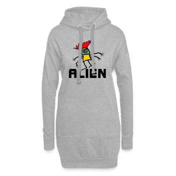 Alien - Sweat-shirt à capuche long Femme - gris chiné - Devant