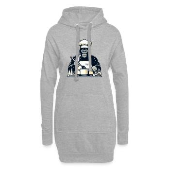 Gorilla-Koch - Hoodie-Kleid - Grau meliert - Vorne