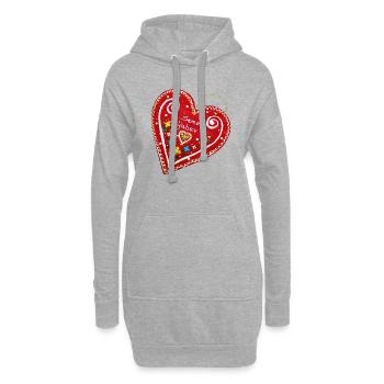 Zagreb Kroatien hrvatska hrv hr travel tourist chef - Hoodie-Kleid - Grau meliert - Vorne