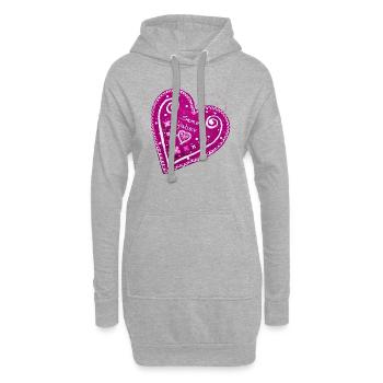 Zagreb Kroatien hrvatska hrv hr travel tourist chef - Hoodie-Kleid - Grau meliert - Vorne