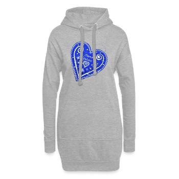 Zagreb Kroatien hrvatska hrv hr travel tourist chef - Hoodie-Kleid - Grau meliert - Vorne