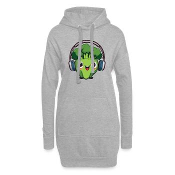 Bubatz - DJ - Musik - Legalize it - Brokkoli - Hoodie-Kleid - Grau meliert - Vorne