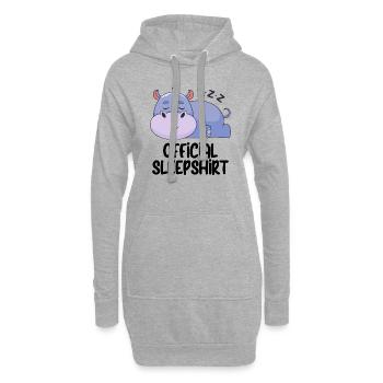Drôle de dicton photo humour drôle idée idée cadeau - Sweat-shirt à capuche long Femme - gris chiné - Devant