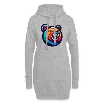 Funny Bear - Hoodie-Kleid - Grau meliert - Vorne