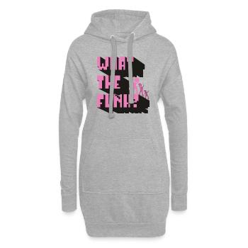 what the funk - Hoodie-Kleid - Grau meliert - Vorne