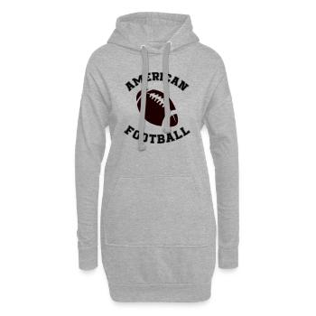 Football américain - Sweat-shirt à capuche long Femme - gris chiné - Devant