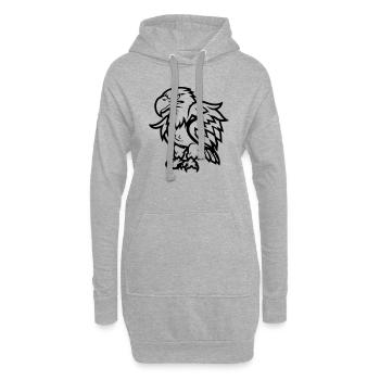 aigle - Sweat-shirt à capuche long Femme - gris chiné - Devant