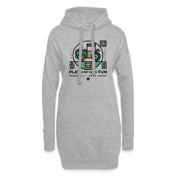 Les garçons veulent jouer - Sweat-shirt à capuche long Femme - gris chiné - Devant