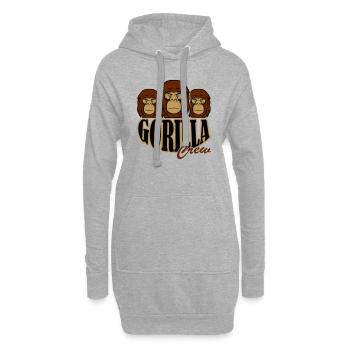 gorilla crew - Hoodie-Kleid - Grau meliert - Vorne