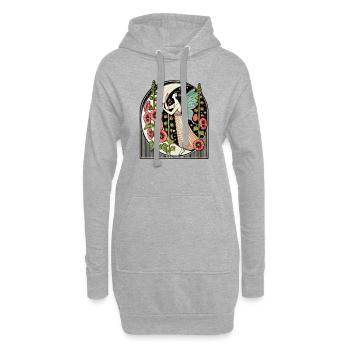 Stockrosen Fee - Hoodie-Kleid - Grau meliert - Vorne