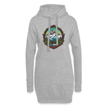 mountains mountains - Hoodie Dress - heather grey - Front