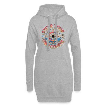 Boat Captian Shirt Steer Your Own Course - Hoodie-Kleid - Grau meliert - Vorne