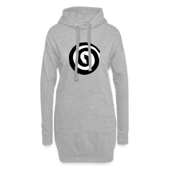 Yin-Yang Schlangen - Hoodie-Kleid - Grau meliert - Vorne