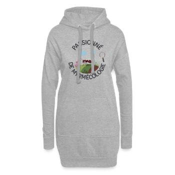 Passionné de Myrmécologie - Sweat-shirt à capuche long Femme - gris chiné - Devant