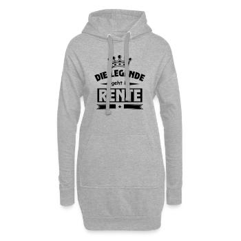 La légende prend sa retraite - Sweat-shirt à capuche long Femme - gris chiné - Devant