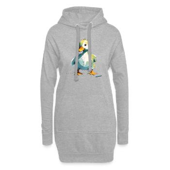 Canard - Sweat-shirt à capuche long Femme - gris chiné - Devant
