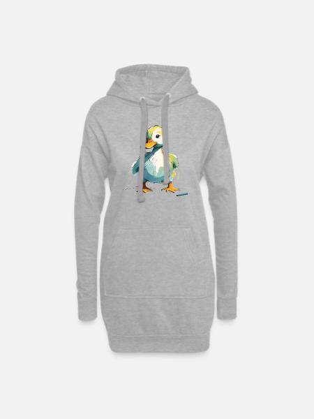 Ente - Hoodie-Kleid - Grau meliert