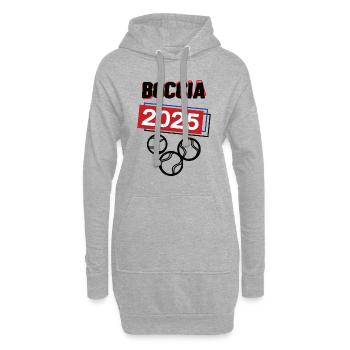 Boccia Spielerin Team Turnier Mannschaft 2025 - Hoodie-Kleid - Grau meliert - Vorne