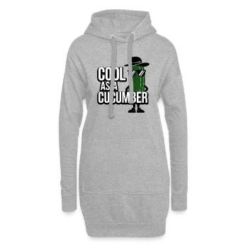 Cool comme un concombre - Sweat-shirt à capuche long Femme - gris chiné - Devant